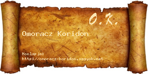 Omoracz Koridon névjegykártya